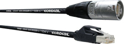 Cordial CSE 5 NH 5 RJ45 Netwerkkabel, patchkabel CAT 5e S/UTP 5.00 m Zwart PUR-mantel, Afscherming gevlochten 1 stuk(s)