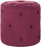 COROLLA - Poef - Rood - 40 cm - Fluweel