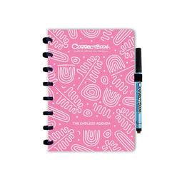 Correctbook Agenda A5 Blossom Pink - Uitwisbaar / Whiteboard Notitieboek
