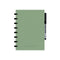 Correctbook Linnen Hardcover A5 Olive Green-Blanco - Uitwisbaar / Whiteboard Notitieboek