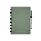 Correctbook Linnen Hardcover A5 Olive Green-Gelinieerd - Uitwisbaar / Whiteboard Notitieboek