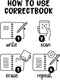 Correctbook Premium Ink Black A5 lined - Uitwisbaar / Whiteboard Notitieboek