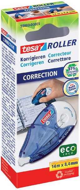 Correctieroller Tesa ecoLogo 8.4mmx14m navulbaar in hangdoosje | 5 stuks