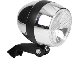 Cortina Koplamp Amsterdam batterij chroom zwart