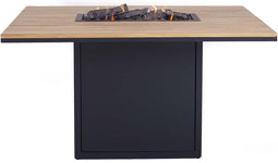 Cosi Fires - Vuurtafel Cosiloft Relax Eettafel Black / Teak - Vuurtafels - Hout - Zwart