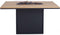 Cosi Fires - Vuurtafel Cosiloft Relax Eettafel Black / Teak - Vuurtafels - Hout - Zwart