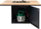 Cosi Fires - Vuurtafel Cosiloft Relax Eettafel Black / Teak - Vuurtafels - Hout - Zwart