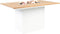 Cosi Fires - Vuurtafel Cosiloft Relax Eettafel White / Teak (120 cm) - Vuurtafels - Hout - Wit