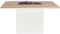 Cosi Fires - Vuurtafel Cosiloft Relax Eettafel White / Teak (120 cm) - Vuurtafels - Hout - Wit