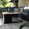 Cosiloft 100 lounge table black / teak
