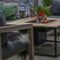 Cosiloft 100 lounge table black / teak