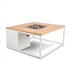 Cosiloft 100 lounge table white / teak
