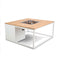 Cosiloft 100 lounge table white / teak