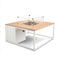 Cosiloft 100 lounge table white / teak