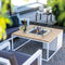 Cosiloft 100 lounge table white / teak