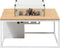 Cosiloft 100 lounge table white / teak