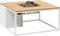 Cosiloft 100 lounge table white / teak