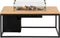 Cosiloft 120 lounge table black / teak (120 cm) - Cosi vuurtafel