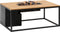 Cosiloft 120 lounge table black / teak (120 cm) - Cosi vuurtafel