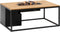 Cosiloft 120 lounge table black / teak (120 cm) - Cosi vuurtafel