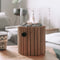 Cosiscoop Timber Round Gaslantaarn - Unieke sfeermaker - Voor binnen en buiten - Inclusief glas en kiezelstenen