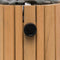 Cosiscoop Timber Round Gaslantaarn - Unieke sfeermaker - Voor binnen en buiten - Inclusief glas en kiezelstenen