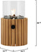 Cosiscoop Timber Round Gaslantaarn - Unieke sfeermaker - Voor binnen en buiten - Inclusief glas en kiezelstenen