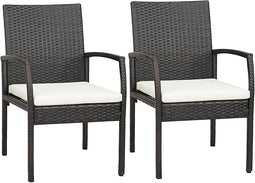 costway buitenstoelen - 2 stuks - met kussen