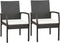 costway buitenstoelen - 2 stuks - met kussen