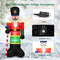 Costway Hoge Opblaasbare Kerst Notenkraker Soldaat Met 3 LED-lampjes Kleurrijk - 2,4m