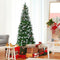Costway Kunstkerstboom INCLUSIEF Dennenappels - Met Metalen Standaard - 180 cm
