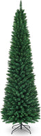 Costway Kunstkerstboom Potloodvormig - Hoogwaardige PVC-naalden - 240cm - Groen