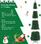 Costway Kunstkerstboom Potloodvormig - Hoogwaardige PVC-naalden - 240cm - Groen