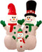 Costway Opblaasbare Sneeuwman Familie Kerstversiering Met LED's & Luchtblazer - 175 cm