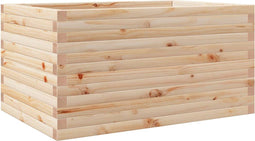 vidaXL - Plantenbak - 90x60x46 - cm - massief - grenenhout
