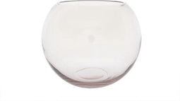 Cosy @ home Vaas roze rond glas d25xh21cm