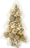 Cosy & Trendy 17x stuks kleine kunststof kerstballen goud 3 cm mat/glans/glitter - Onbreekbare plast