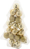 Cosy & Trendy 17x stuks kleine kunststof kerstballen goud 3 cm mat/glans/glitter - Onbreekbare plast