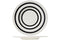 Cosy & Trendy Black Bands Dessertbord Ø22cm - Set van 2 stuks - Wit/Zwart
