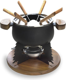 Cosy & Trendy Fondueset - 6 personen - zwart - 2 liter