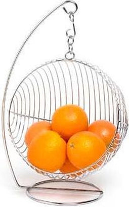 Cosy&Trendy Hangende fruitmand - 25x45 cm - Zilverkleurig