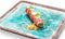 Cosy & Trendy Isabeau Dessertbord 22x22cm - Set van 2 stuks - Blauw