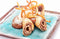 Cosy & Trendy Isabeau Dessertbord 22x22cm - Set van 2 stuks - Blauw