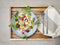 Cosy & Trendy Sajet blue - serviesset 6 persoons - 30 delig - met Table Style zomers droogbloemen boeket