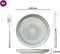 Cosy & Trendy Serviesset 6 personen – Baltic Grey – 18-delig – Bevat Dinerborden, Ontbijtborden & Diepe Borden – Lichtgrijs aardewerk met uniek patroon – Vaatwasser- en Magnetronbestendig – Stapelbaar