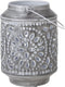 Cosy&Trendy Windlicht - Metaal - 18 cm x 18 cm x 24 cm - Grijs