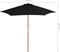 vidaXL - Parasol - 270x270 - cm - houten - paal - crèmewit