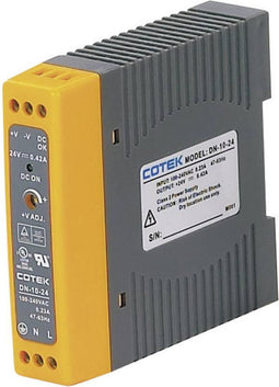 Cotek DN 10-24 DIN-rail netvoeding 24 V/DC 0.42 A 10 W Aantal uitgangen: 1 x Inhoud: 1 stuk(s)