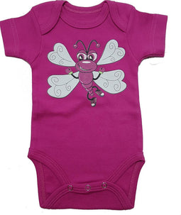 COTTON CANDY - Rompertje - maat 50/56 - 0/2 maanden - roze met vlinder print - set van 2