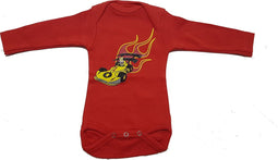 COTTON CANDY - Rompertje - Rood met print - 50/56 - 0/2 maand - set van 3